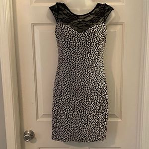 Soprano black and white cheetah dress
